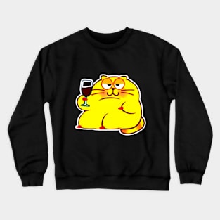 Funny Drunk Cat Crewneck Sweatshirt